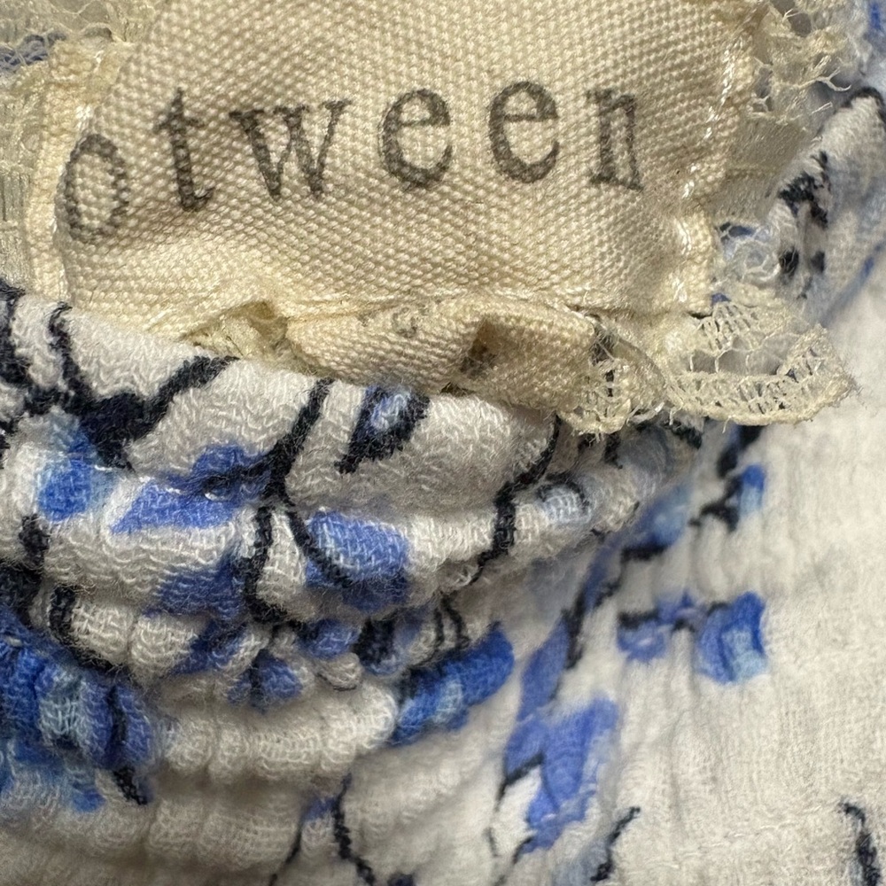 Floral Blue and White Girl’s Summer Jumpsuit - Picture 2 of 9